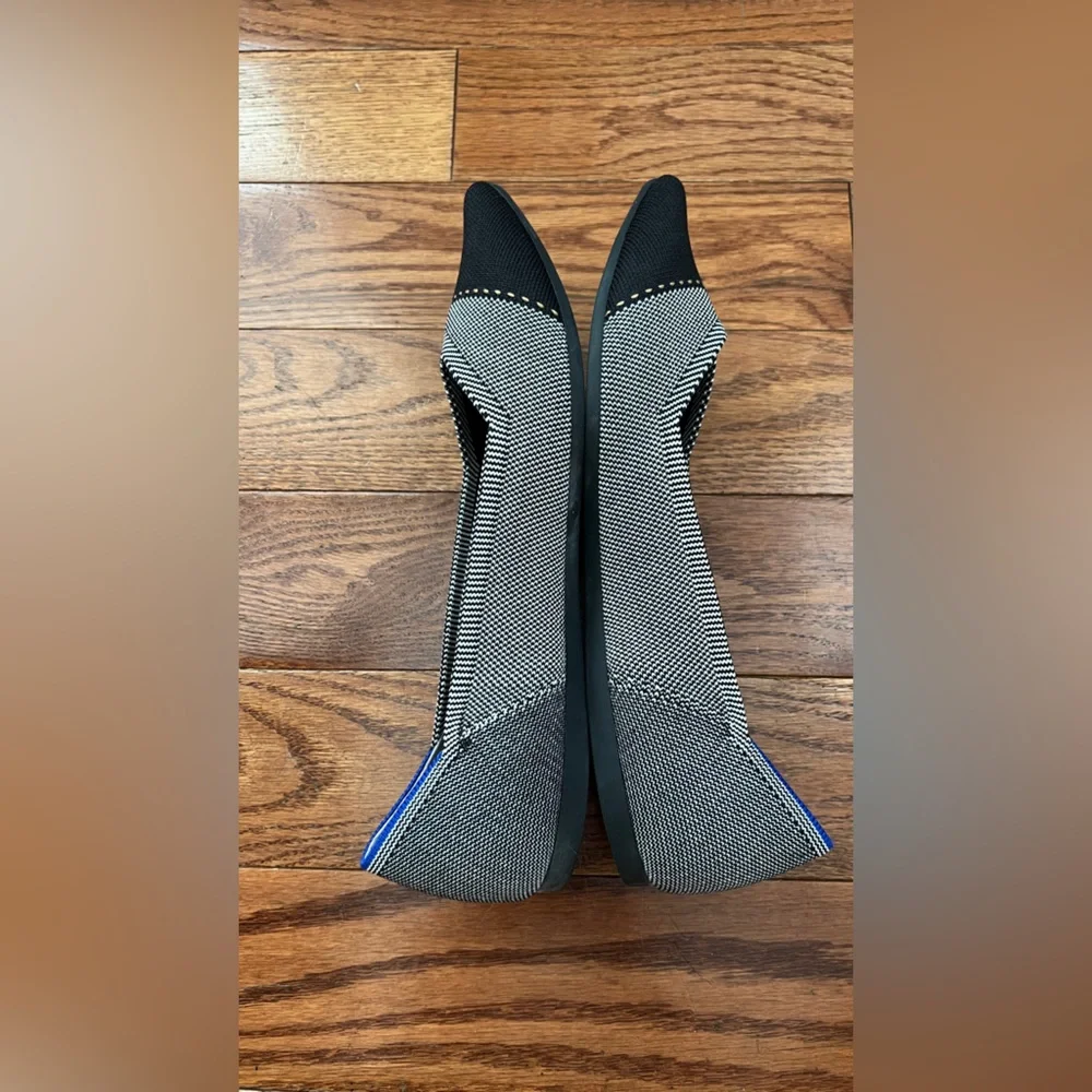 Rothy's The Point Gray-Black Mist Cap-toe Ballet Flat Sz 10.5 - Picture 3 of 8